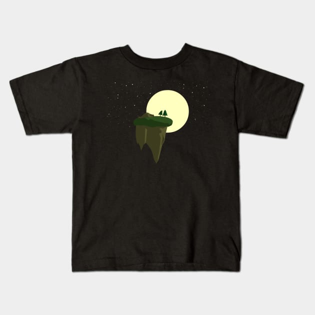 Moonlit Trees Kids T-Shirt by RyanJGillDesigns